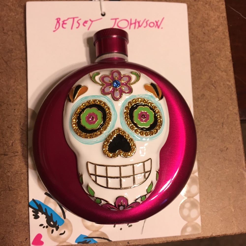 Betsey Johnson Sugar Skull Flask